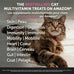pet honesty cat multivitamin crunchy & creamy chews - supports immune, joint, skin, coat, and digestion health with omega 3s and lysine