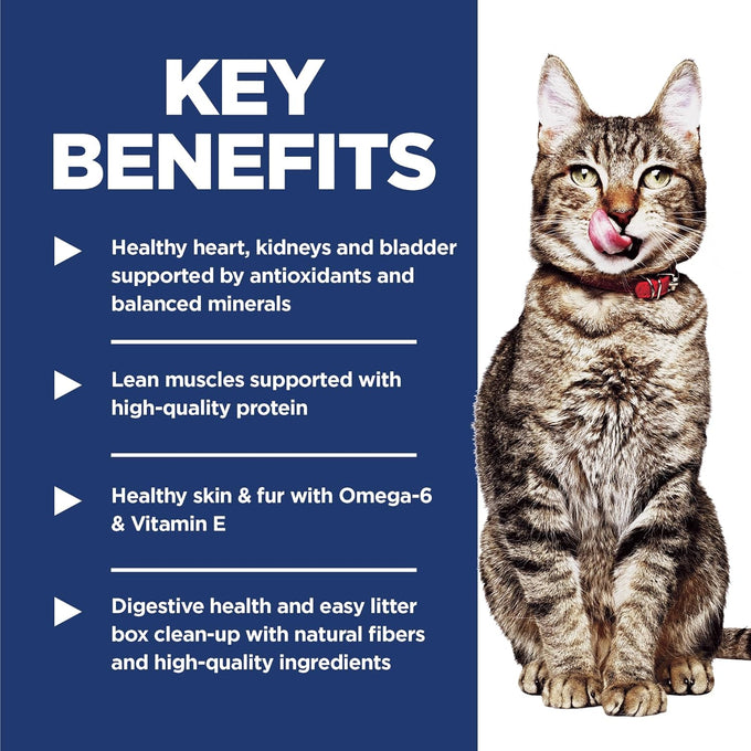 Hills Science Diet Adult 7+ Indoor Dry Cat Food, Chicken, 7 lb. Bag - High-Quality Protein