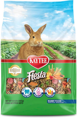 Kaytee Fiesta Rabbit Food, 3.5 pounds, nutritious and fun blend for dental health and digestion