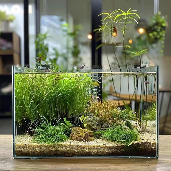 Vimvins 3 gallon frameless glass fish tank for betta, goldfish, snails, shrimp and aquatic planting