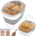 20-23 Lbs Collapsible Dog Food Container with Airtight Lid for Pet Food and Rice Storage