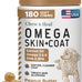 Salmon Oil Omega 3 Fish Oil for Dogs - 180 Soft Chews for Itch Relief, Shedding, Hot Spots, Skin & Coat