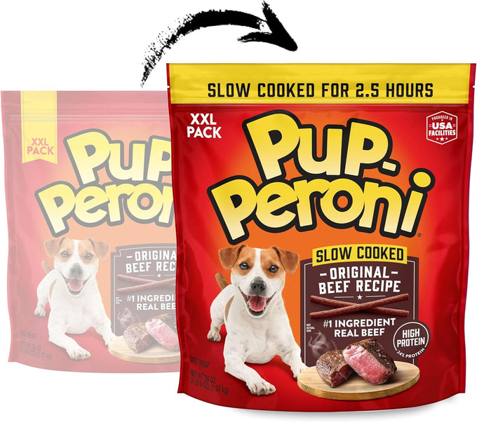 Pup-Peroni Original Beef Recipe, 38 Oz. Bag, Slow Cooked Dog Treats with Real Beef