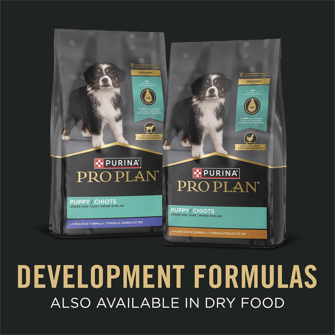 Purina Pro Plan Development Wet Puppy Food, Grain Free Chicken Entree and Grain Free Turkey Entree Variety Pack - (Pack of 12) 13 oz. Cans