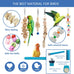 22 Pack Parakeet Cockatiel Toys Set with Safe Bells, Colorful Climbing Ladder, Natural Wood