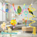 Parakeet Toys Set 8 Pcs Cotton Rope Hanging Swing Colorful Spinning Chewing Standing Perch Parrot Toys Bird Cage Accessories Bird Toy for Lovebird Cockatiel Budgie Finches
