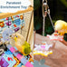 Parakeet Toys Colorful Spinner Rattle Bird Cage Enrichment Chewing Exercise for Parrots, 2pcs Random Color