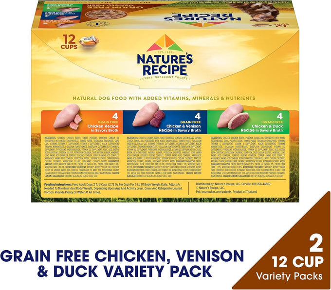 Nature's Recipe Grain Free Wet Dog Food Variety Pack
