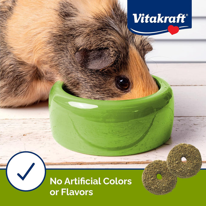 Vitakraft Nibble Rings Small Animal Treat, 10.6 oz, Wholesome Wheat & Alfalfa, Vitamins, Artificial-Free