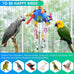 KATUMO colorful acrylic stick toys parrot pull spoons bird chew toys for Amazon and African Grey parrots