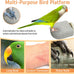 pinvnby 4-piece bird perch stands for small to medium parrots, cockatiels, lovebirds, conures, and finches