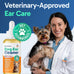 pup labs ear clear natural dog ear cleaner infection treatment drops 1 oz bottle dropper