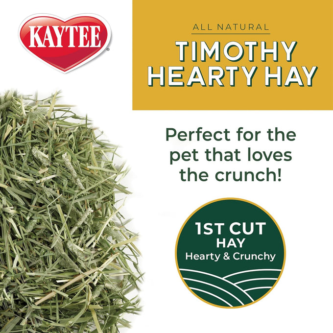 Kaytee Timothy Hearty Hay for Small Animals, 48 oz, Crunchy and High Fiber