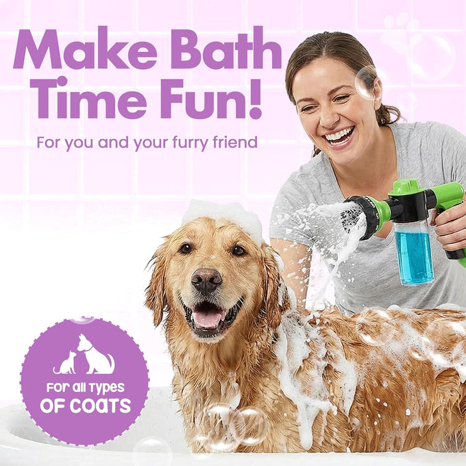 Girl With The Dogs ¾" Garden Hose Soap & Shampoo Dispenser Nozzle with Adjustable Spray
