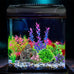Ameliade goldfish and betta fish tank accessories artificial plastic plants decorations and rock cave set