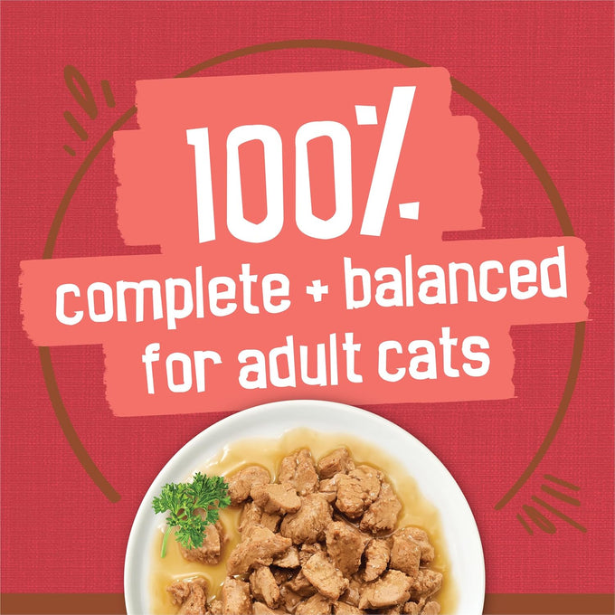 Purina friskies extra gravy 5.5 oz chunky beef cat food, 24 cans, no artificial colors or preservatives