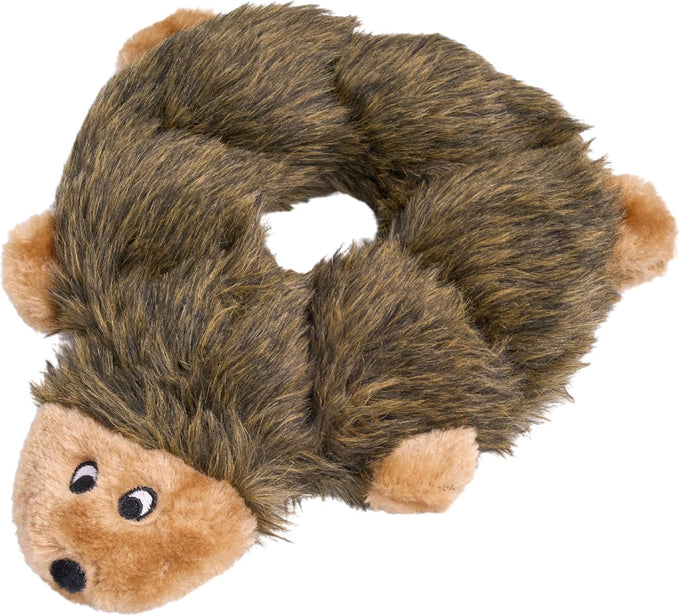 ZippyPaws Loopy No Stuffing Dog Toy for Small, Medium, & Large Dogs, Squeaky Pet Toy for Boredom, Soft Plush Puppy Products, Hedgehog Design