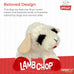 Multipet Lamb Chop Squeaky Dog Plush Toy - 10" Creampuff for Small & Medium Dogs
