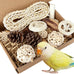 natural bird toys rattan foraging box parrot cockatiel lovebird parakeet budgie medium size non-toxic material
