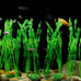 MyLifeUNIT Artificial Seaweed Aquarium Plant Decorations 10 PCS, 12 Inches Tall, Green Plastic PVC