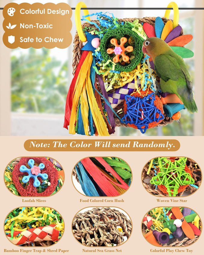 Erkoon bird cockatiel foraging toys for hang lovebrid parakeets conures bird toys