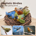 2-pack green and blue bird cat toys for indoor cats' natural hunting instincts with realistic chirping sounds