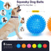 vitever 3.5" squeaky dog toy balls in 6 colors, bpa free, non-toxic for medium, large & small dogs