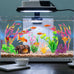 Quozuo small fish tank decorations aquarium accessories 8-piece set with broken barrel and coral hideout ornaments