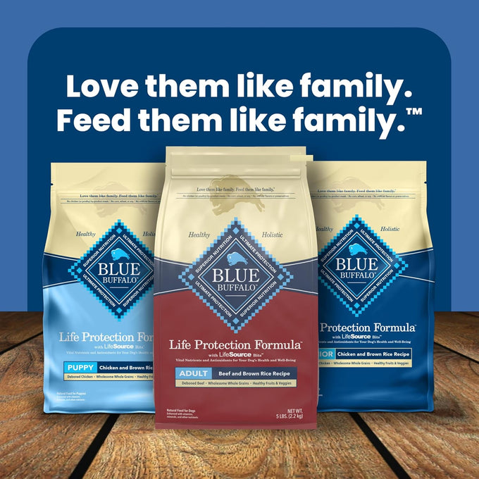 Blue Buffalo Life Protection Formula Adult Dry Dog Food, Beef & Brown Rice, 5-lb