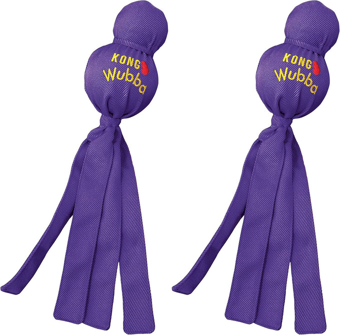 Kong Wubba Dog Toy for Tug of War & Fetch - Durable Nylon, Squeaker, for XL Dogs, Random Color
