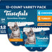 Blue Buffalo Tastefuls Paté Spoonless Single Wet Cat Food Variety Pack (Chicken & Turkey), Made with Natural Ingredients Enhanced with Minerals & Other Nutrients, 2.6-oz. Twin-Pack Trays (12 Count)