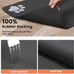 Absorbent Pet Feeding Mat with Waterproof Backing for Food and Water Bowls - 20"x12" Striped Dark Gray