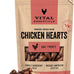 vital essentials freeze dried raw chicken heart dog treats single ingredient premium quality grain free 1.9 oz bag