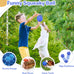 diissknic indestructible squeaky dog ball relieves anxiety, cleans teeth, interactive chew toy for aggressive chewers, large breed outdoor waterproof