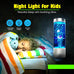 Brewish 7 Color Changing Fake Aquarium Night Light Desktop Lamp with Moving Fishes, 13.5 inches height, Clear Acrylic Tank