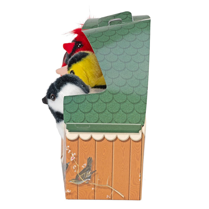 Wild Republic Audubon Birds Collection with Northern Cardinal, American Goldfinch, Chickadee and Authentic Bird Sounds for Kids and Birders