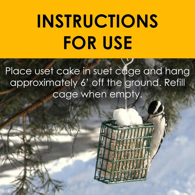Heath Outdoor Products DD4SS high energy suet cakes, 12-pack case, no melt, easy-open packaging