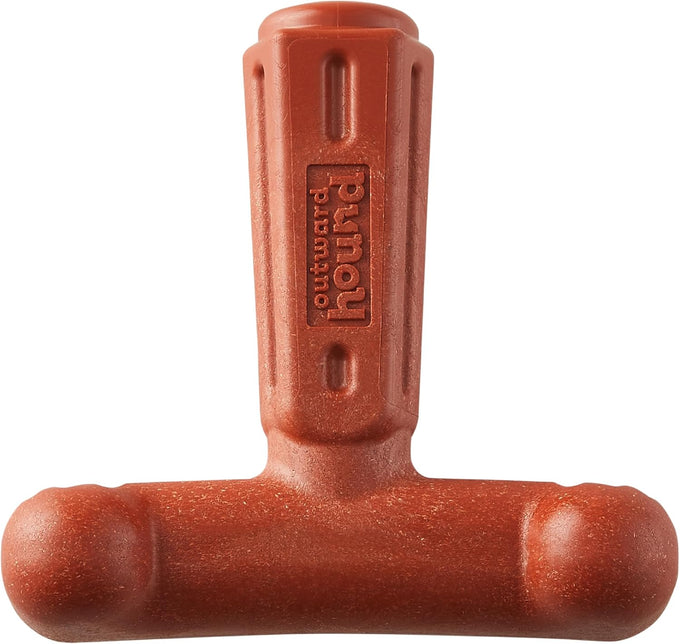 Pupstages Real-Wood Blend Dog Chew Toy for Moderate Chewers, 2-Pack, Medium, 7.5" (Natural & Hemp Flavors)