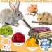 52pcs Natural Timothy Grass Molar Teeth Sticks, Rabbit Chew Toys, Guinea Pig Treats, Small Animal Snacks
