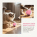 Rechargeable smart rolling cat ball with 3 modes, LED light and 3 replaceable accessories for kittens and adult cats