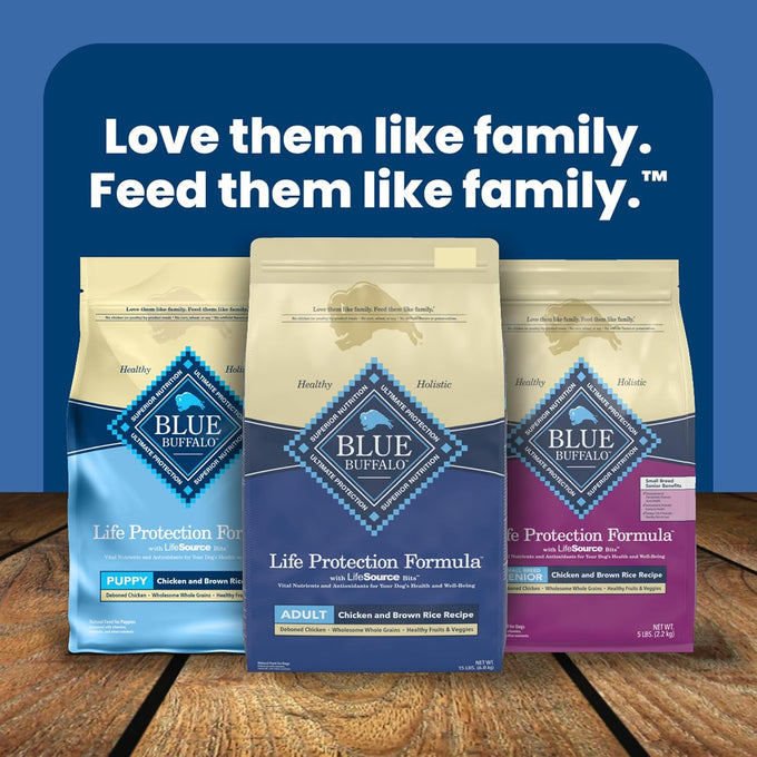 Blue Buffalo Adult Dry Dog Food, Chicken & Brown Rice, 5-lb