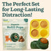 woof starter pack interactive dog ball toy for xl pups 75+ lbs chicken-flavored healthy dog treats
