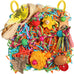 YIXUND Foraging Playground Bird Toys for Parakeets, Parrots, and Small to Medium Birds with Eco-Friendly Seagrass and Natural Wood Chew Toys