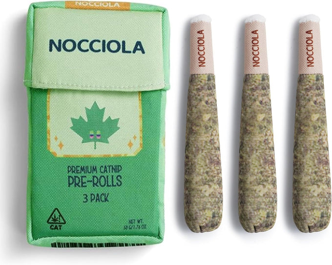 Nocciola 3 pack catnip toys for cats, funny cat toys with 100% pure organic catnip, safe kitten teething chew and kicker toys