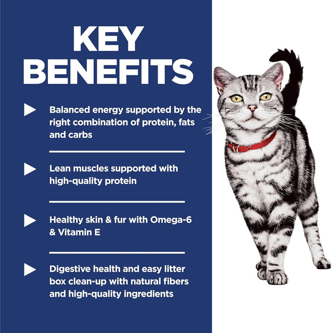 Hills Science Diet Adult 1-6 Indoor Dry Cat Food, Chicken, 7 lb Bag With Omega-6 And Vitamin E