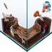 Fishnosh Aquarium Cave | BPA-free wood-like fish tank hideout for corners, 5.1" x 2" x 2.7"