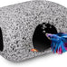 ameliade medium aquarium decorations ceramic cave fish tank accessories rock decor for small fish