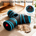 Tempcore 3-way collapsible cat tunnel for indoor cats, kittens, and small pets with peek hole and ball toy