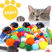 Quozuo 60pcs kitten toys, cat balls springs toy set with variety of cat ball toy, cat mouse toys, cat springs