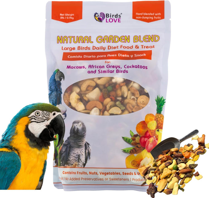 Parrots love all natural garden blend bird food 2lb, no artificial coloring or preservatives